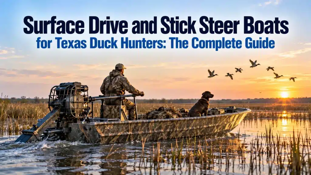 Surface Drive and Stick Steer Boats for Texas Duck Hunters